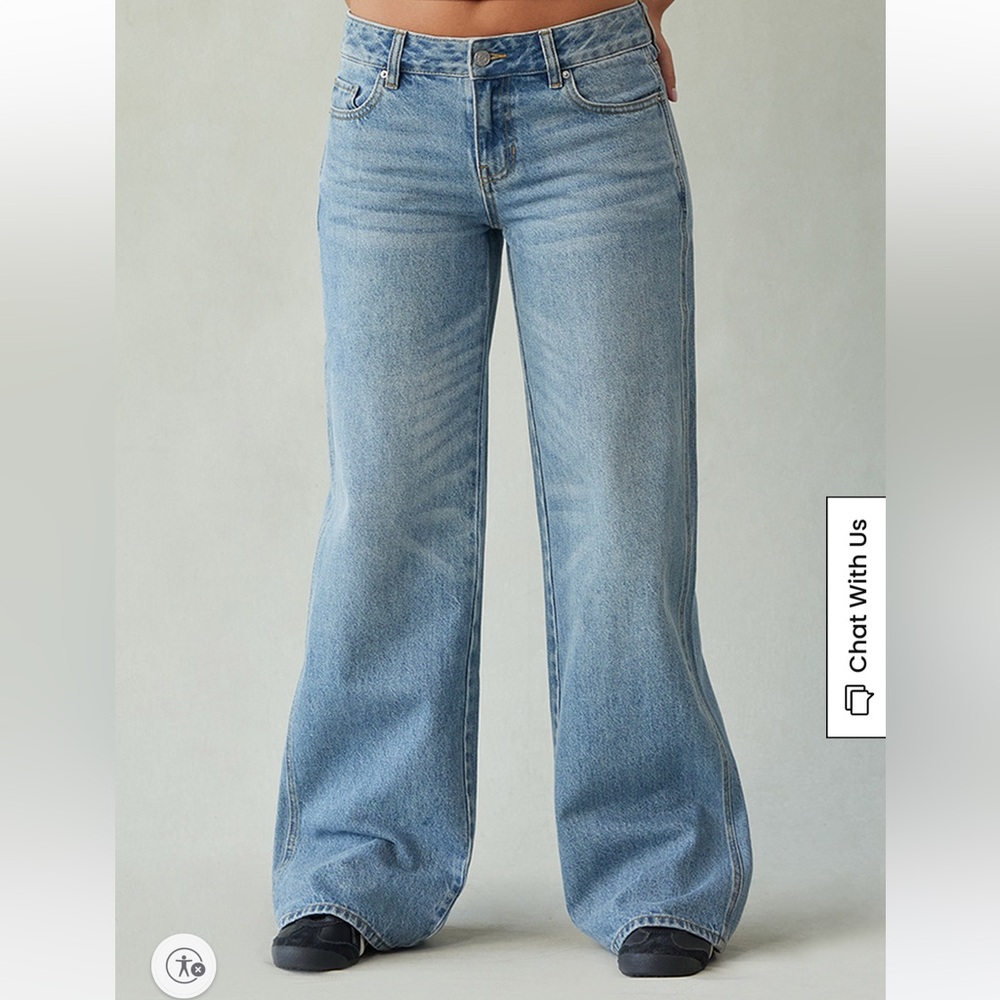 NWT! Pacsun Women’s Low Rise CASEY Baggy Wide Leg Jeans Size 25! - Picture 2 of 9